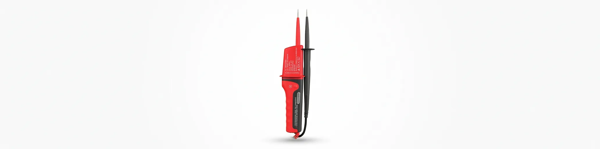 Visual comparison between a Megger insulation tester and a standard voltage tester.