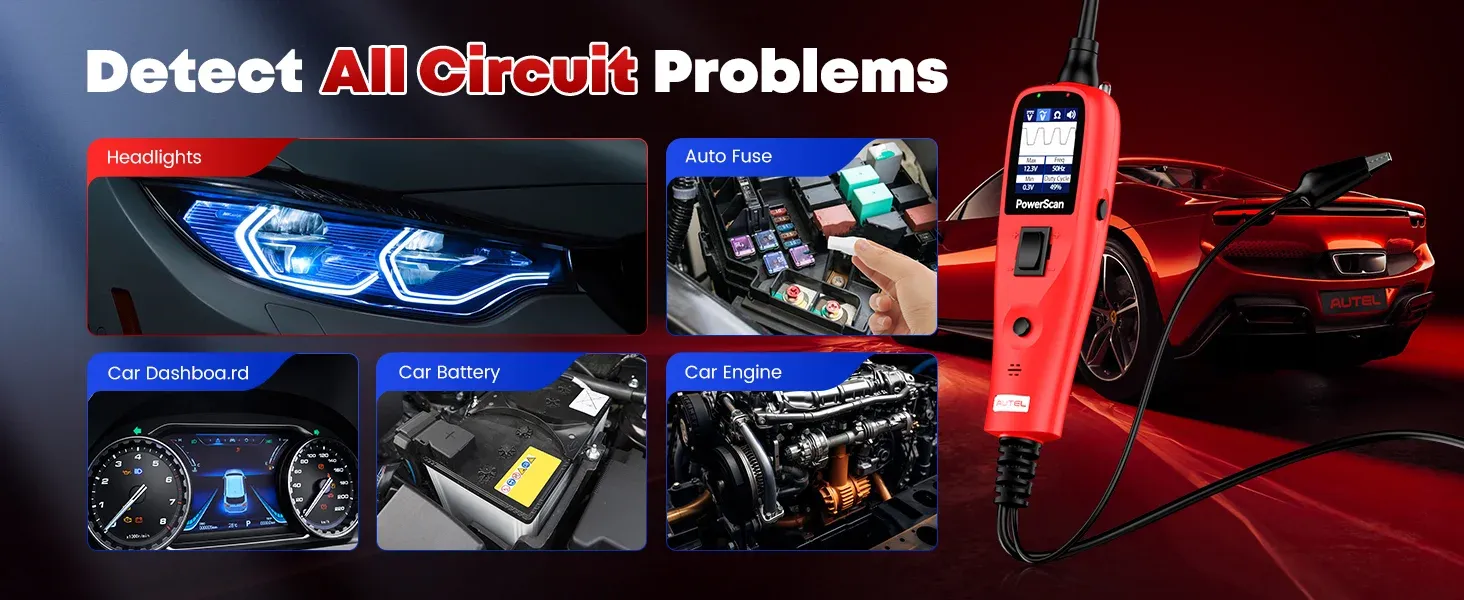 Autel MK808S specifications and features infographic