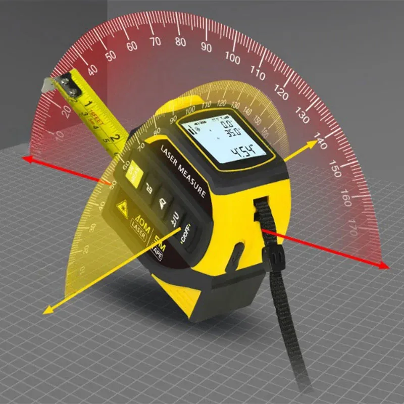 A tradesperson setting up a laser alignment tool for a DIY project.