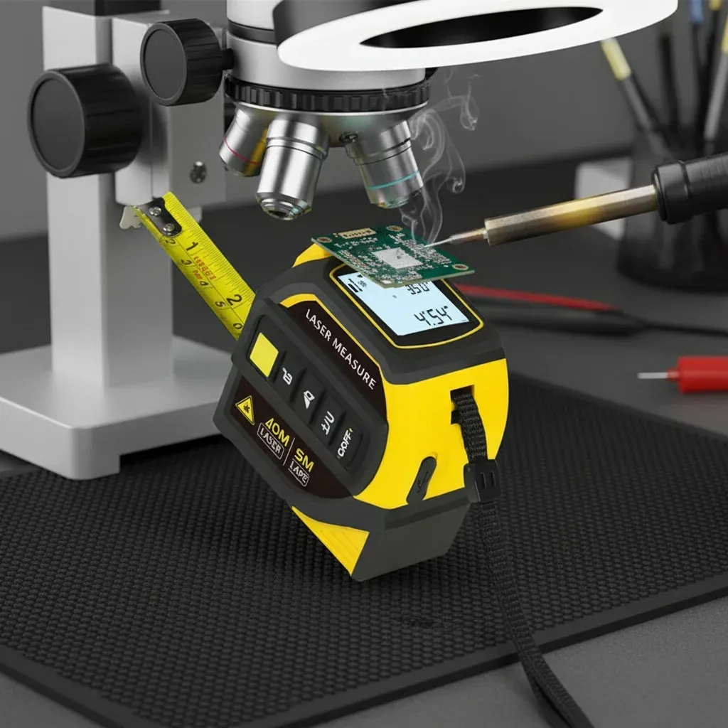 Precision measurement tools being used in a professional UK workspace