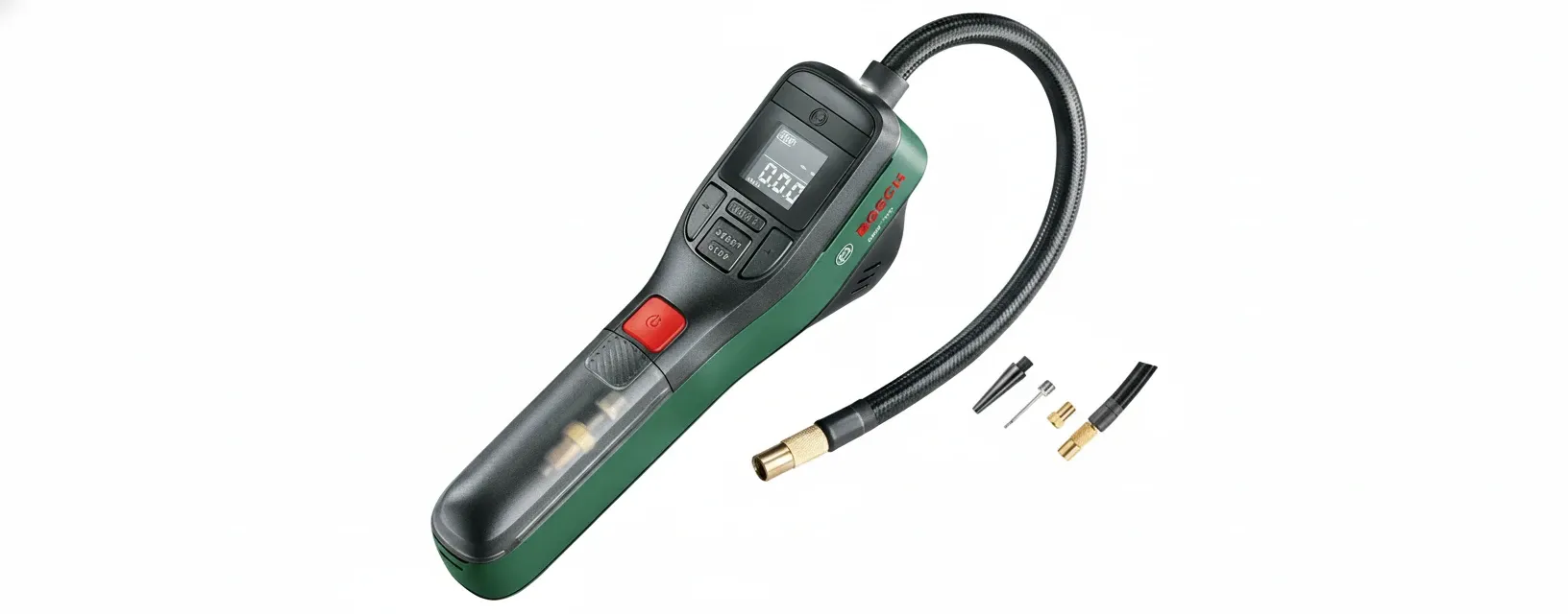 Detailed breakdown of the Bosch EasyPump cordless inflator features