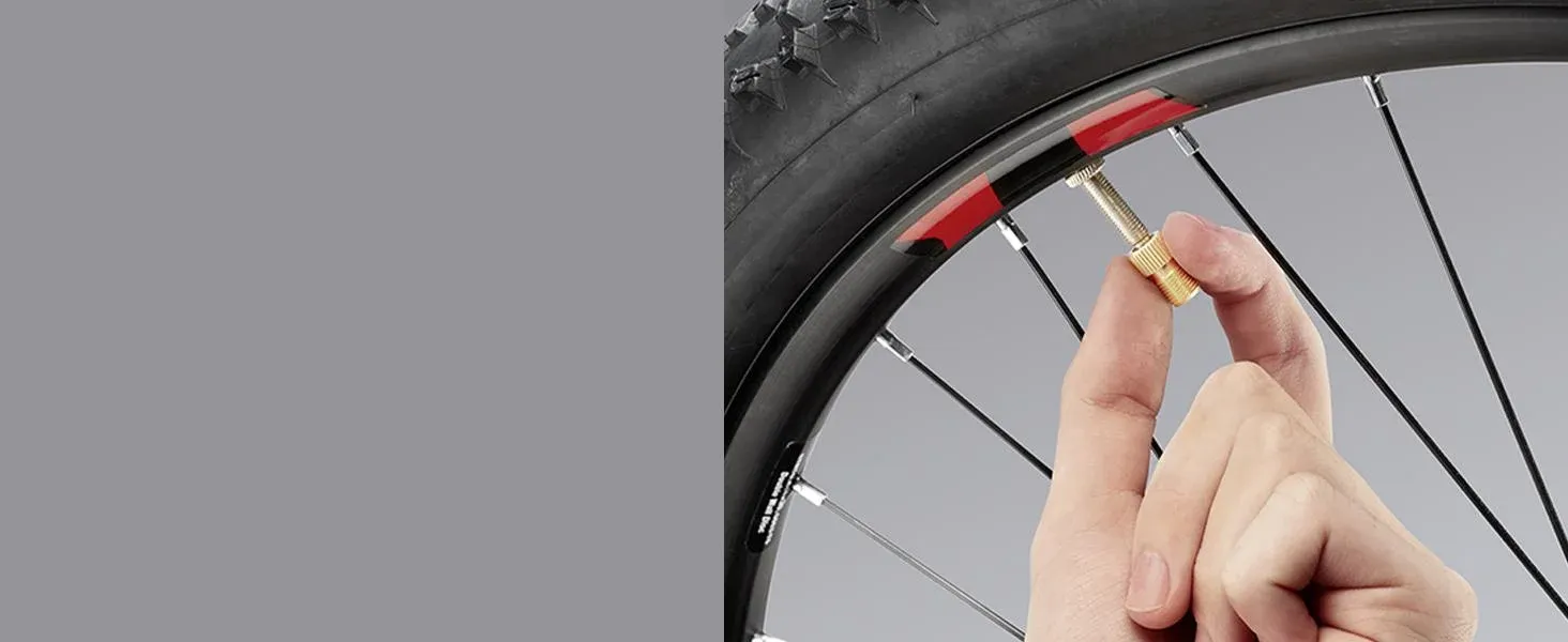 A Ring tyre inflator in use on a car tyre