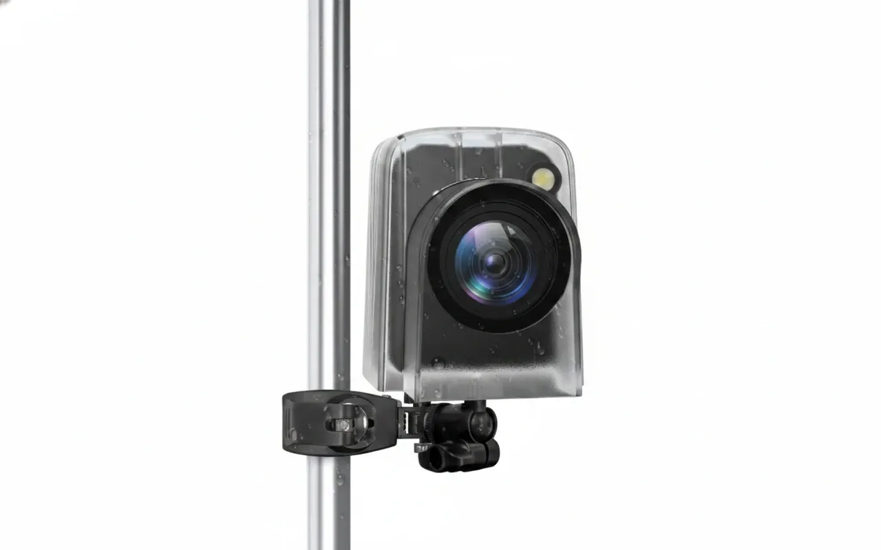 DSOONACT time lapse camera unit designed for long-term construction project tracking.