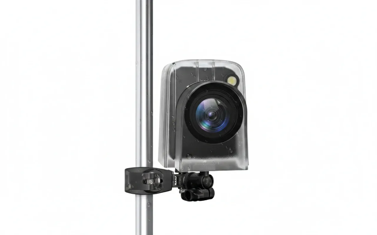 Technical installation and positioning guide for DSOONACT construction cameras.