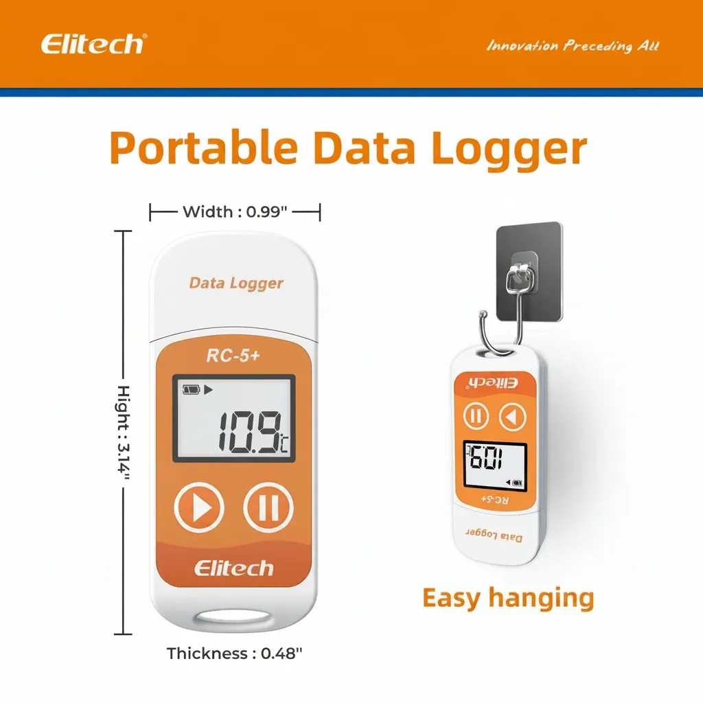 Comparison infographic to help choose the right Elitech temperature logger
