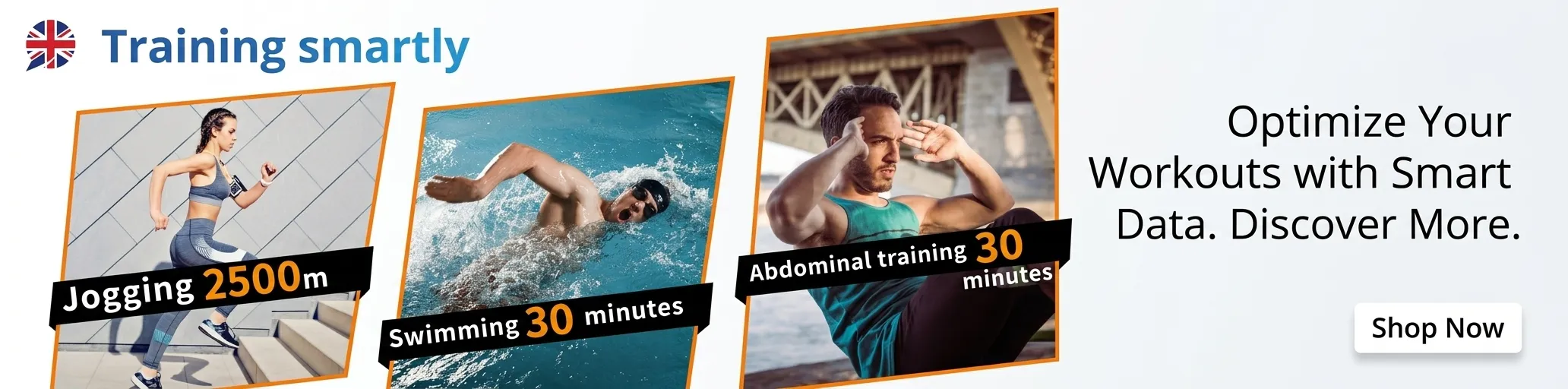 Promotional guide showing how to use an EMS device for abs and arms