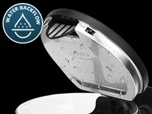 Energy-efficient electric kettle boiling water quickly.