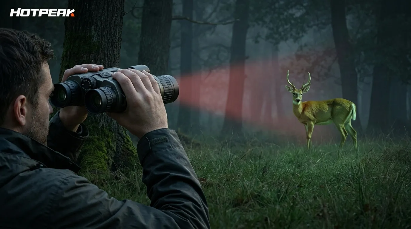 Night vision binoculars in use for UK wildlife and outdoor applications