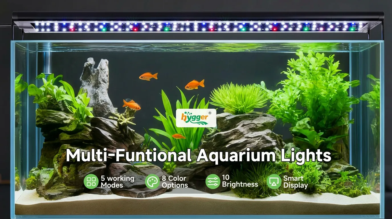 Close up of tropical fish swimming under high-quality full spectrum aquarium lighting