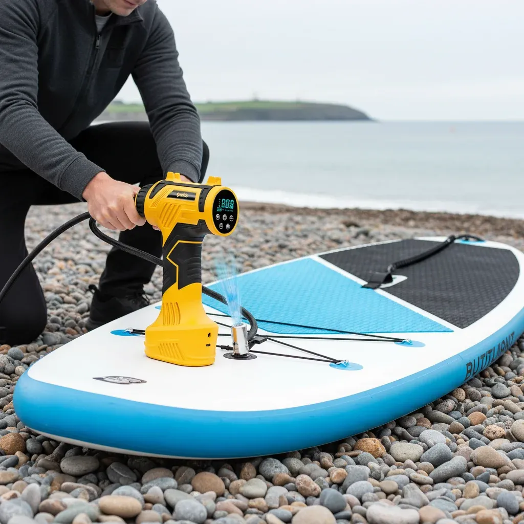 Testing the speed and accuracy of a digital tyre pump