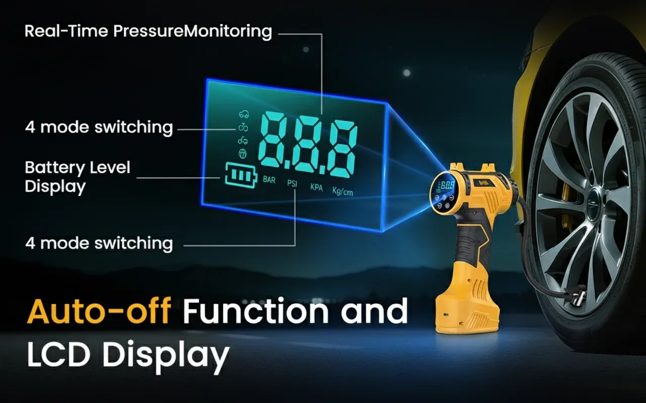 Promotional banner summarizing the benefits of the Ipflinpor portable inflator range.