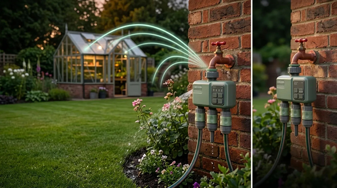Setting up and installing a Johgee water timer for garden use