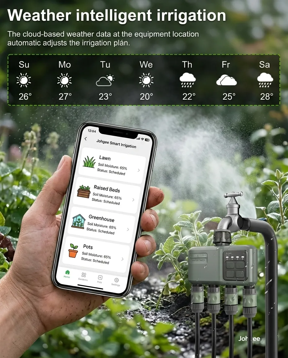 Durable Johgee water timer outdoors during use