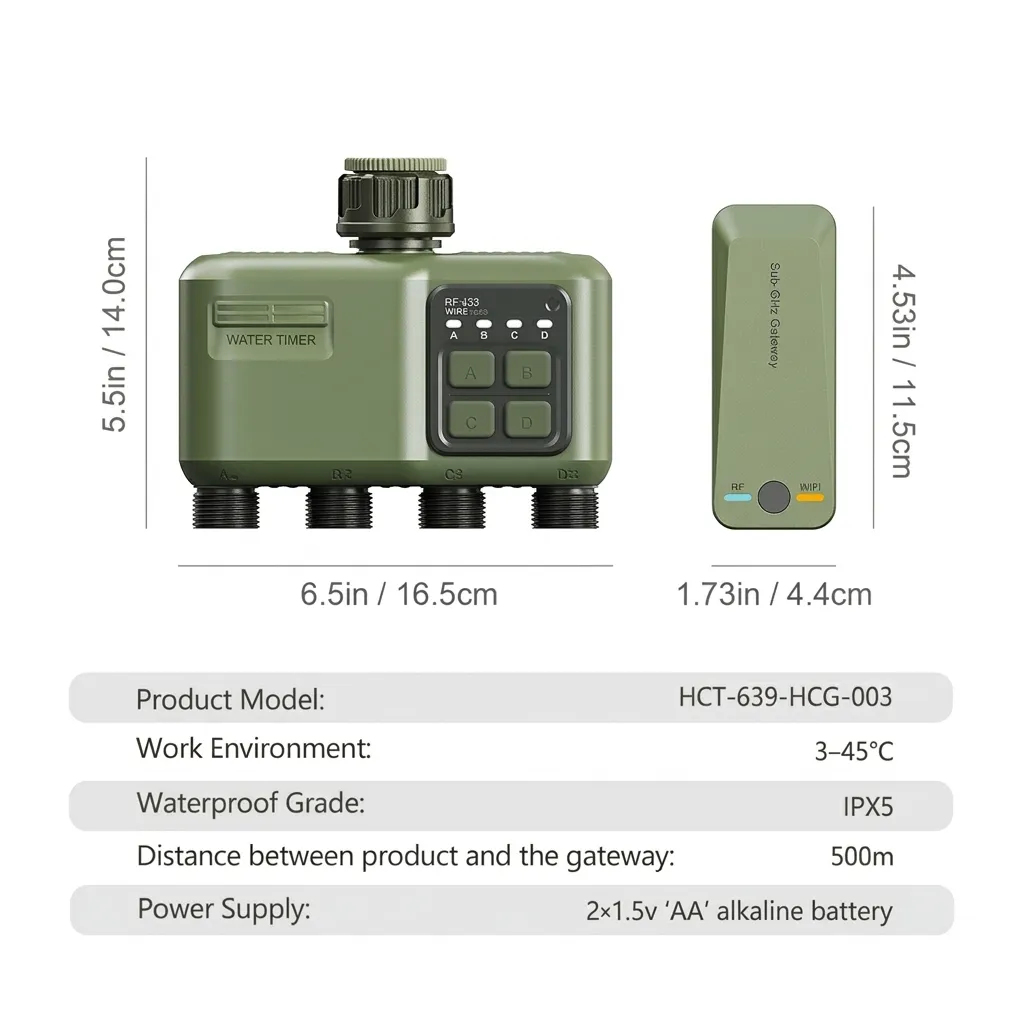 Close-up of the Johgee garden water timer interface