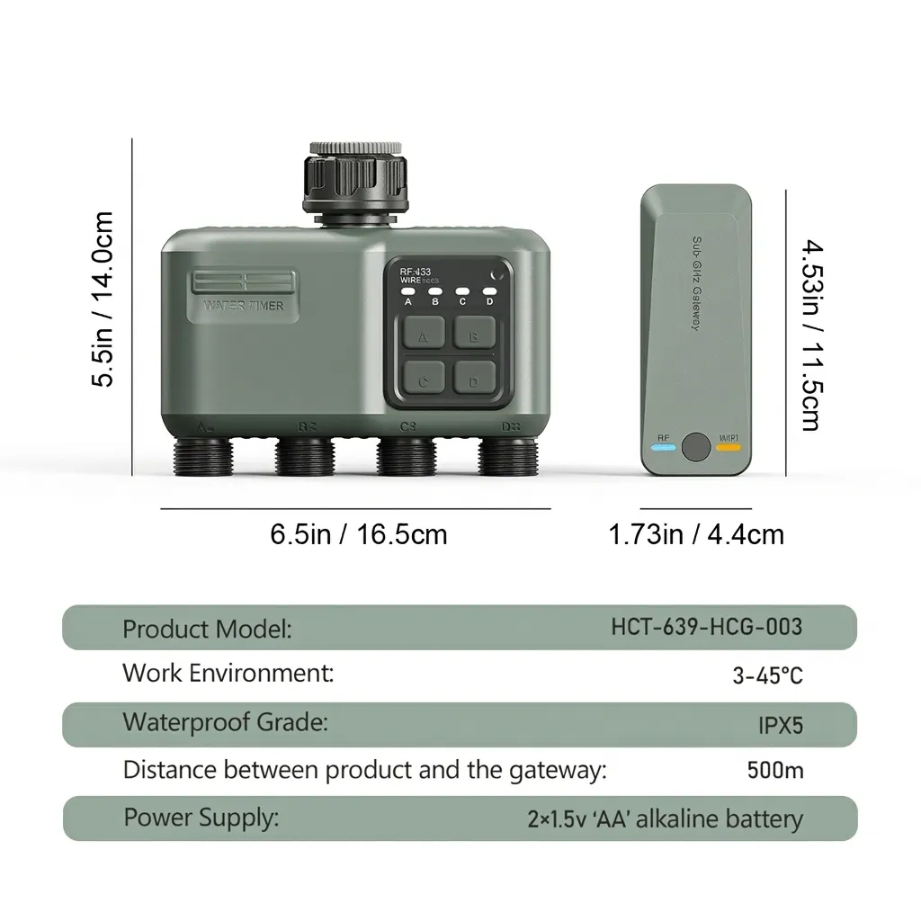Johgee water timer unit ready for outdoor installation