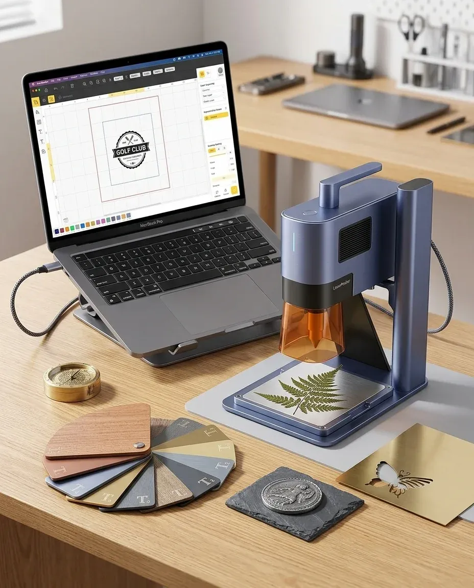 Real-world engraving projects created with the LaserPecker 4