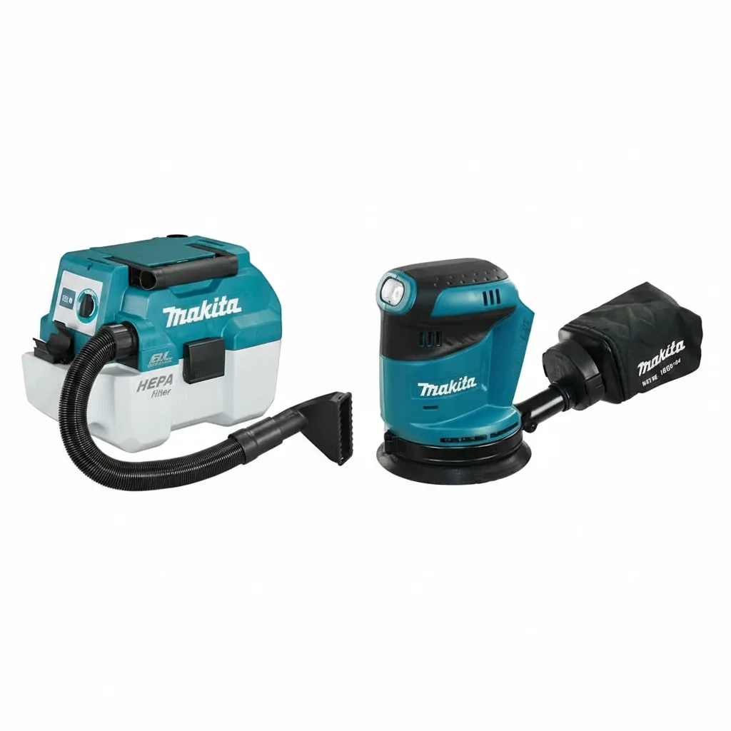 Makita DUB187Z leaf blower vacuum clearing debris efficiently