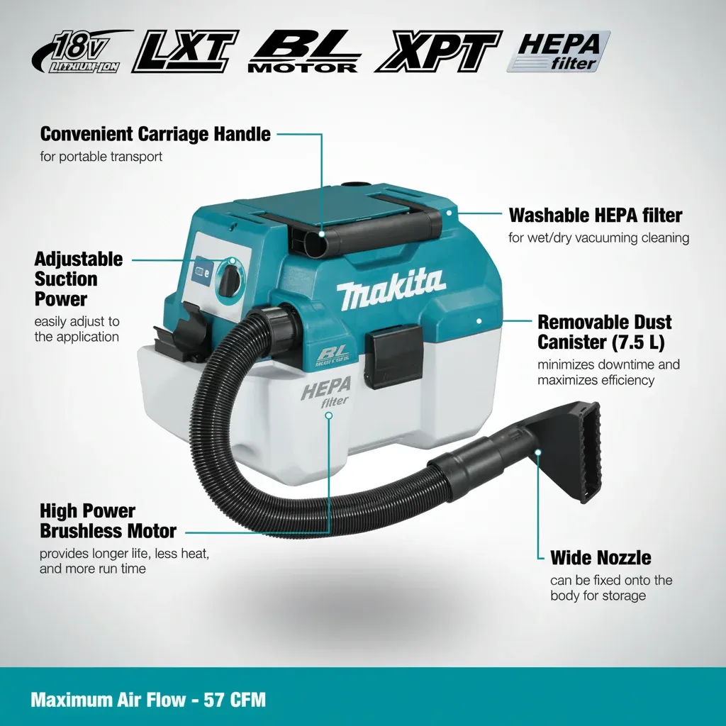 Versatile cordless vacuum cleaner features for tight spaces