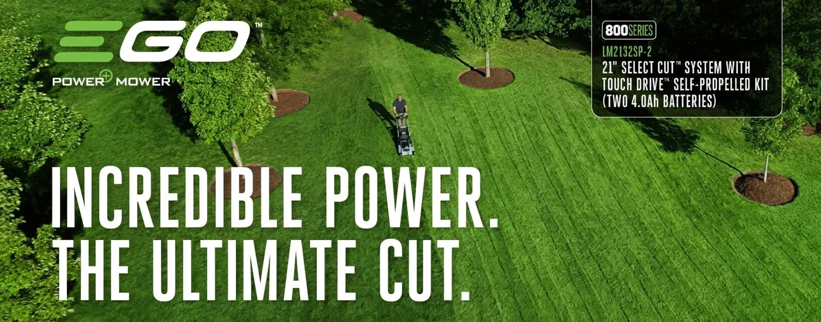 Cordless mower features and specifications