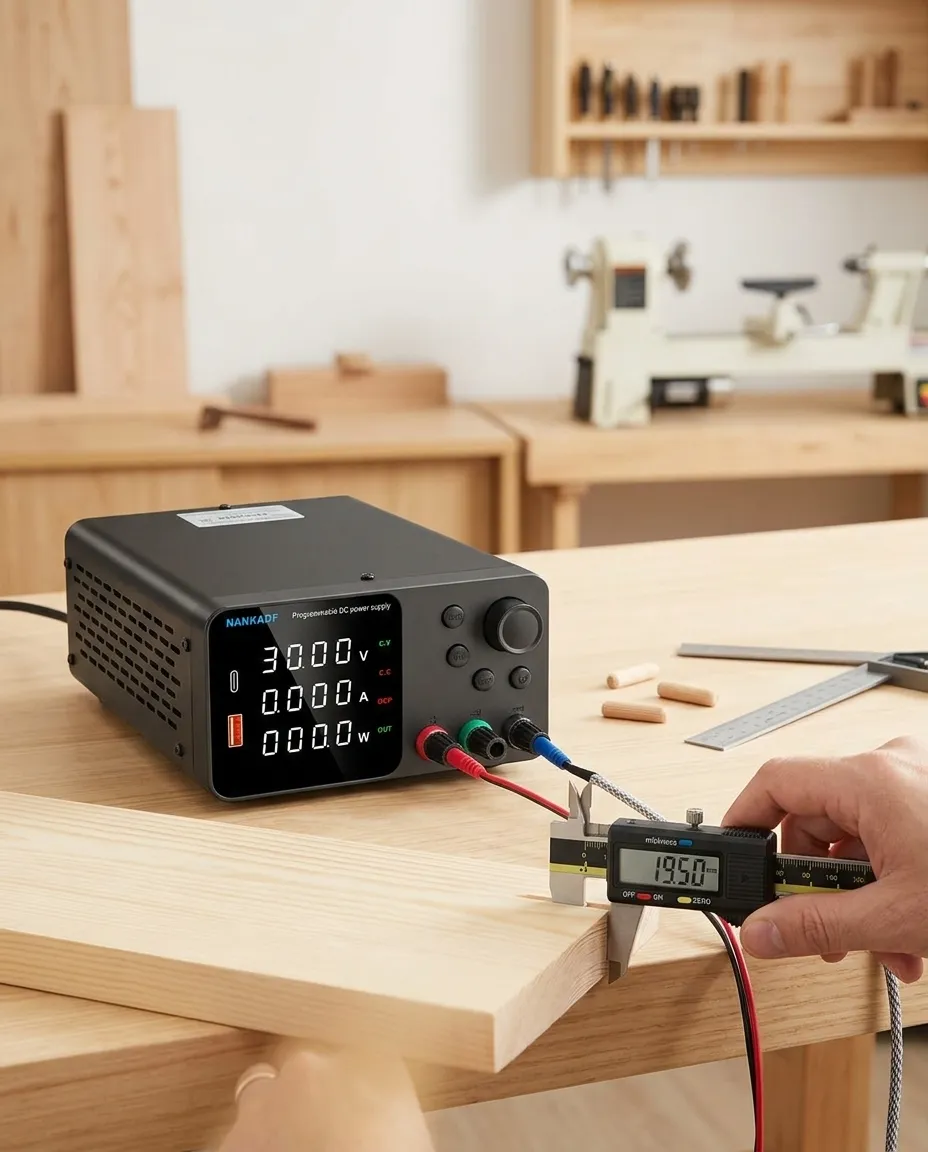 DC power supply being used for smartphone diagnostics and repair.