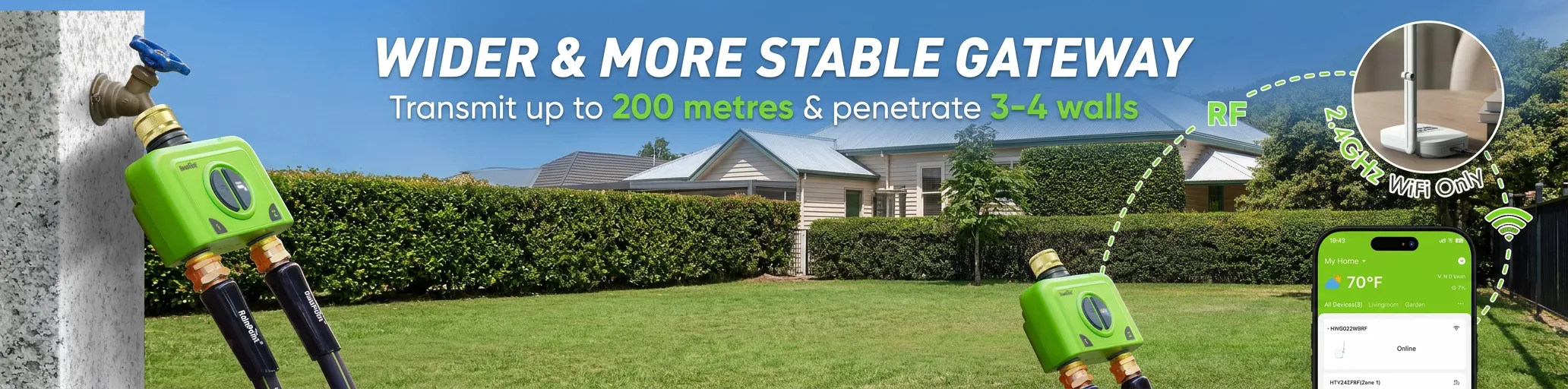 Efficient garden watering solution designed to save water during hosepipe bans.