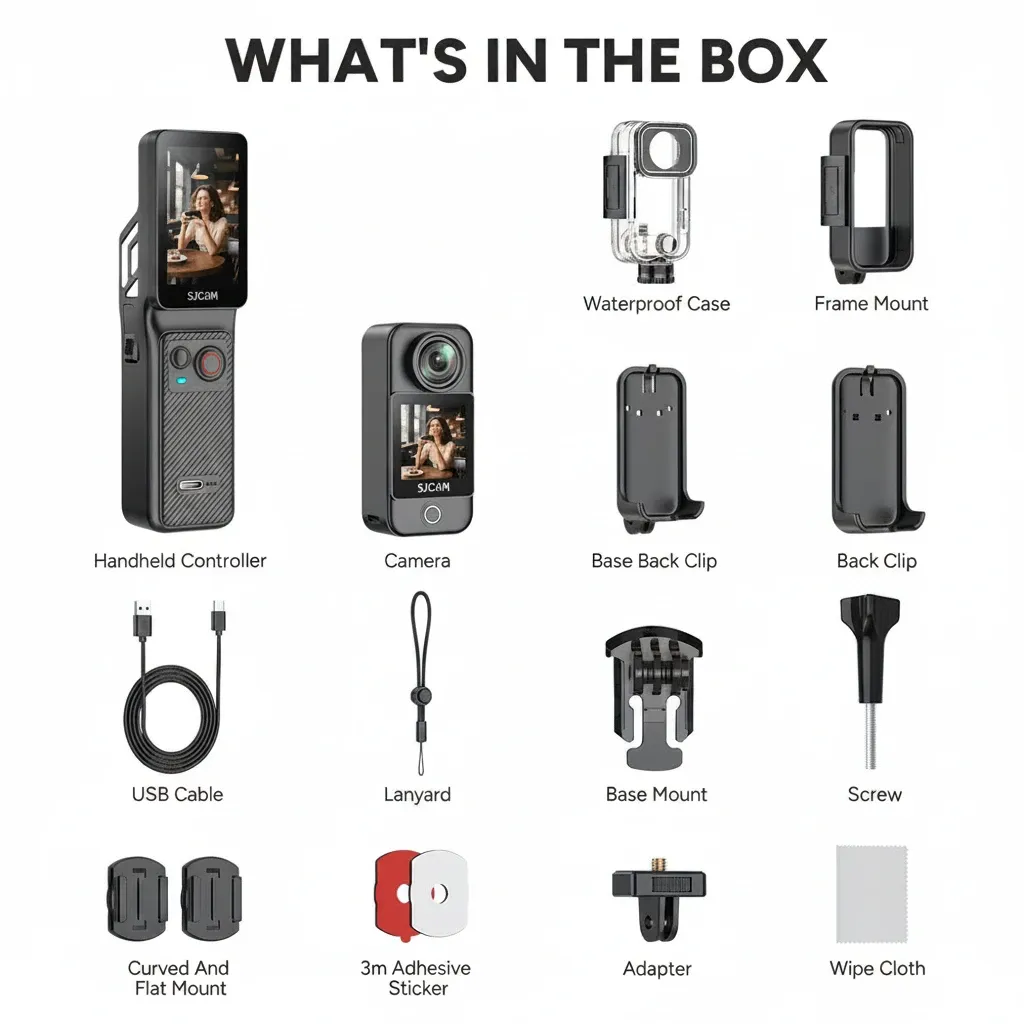 SJCAM 4K Action Camera bundle overview