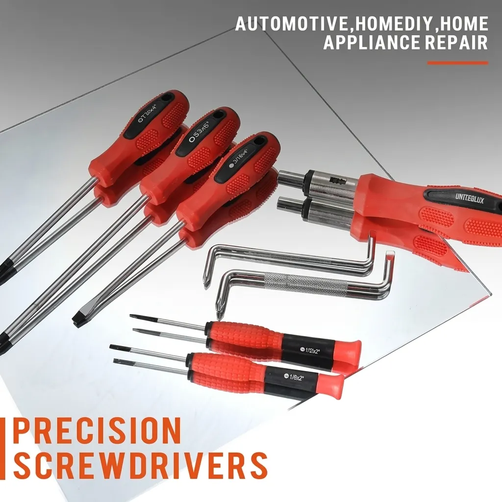 Detailed infographic showing different screwdriver bit types and their applications