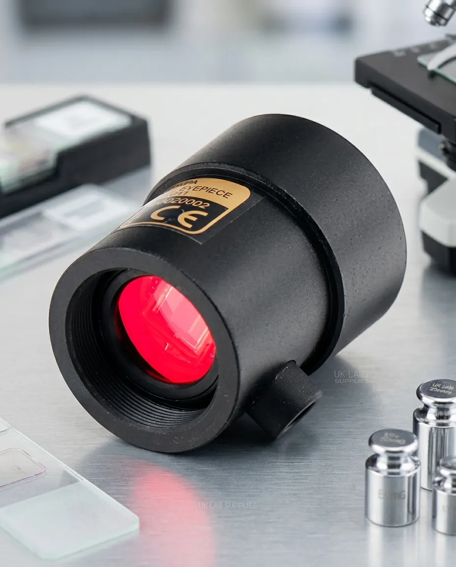 Close-up of a digital microscope camera being used for high-precision imaging.