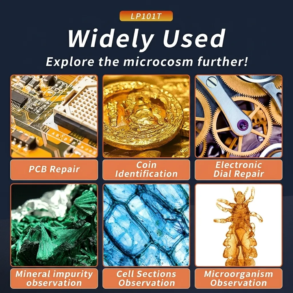 Comparison chart of Tomlov microscope features and performance metrics
