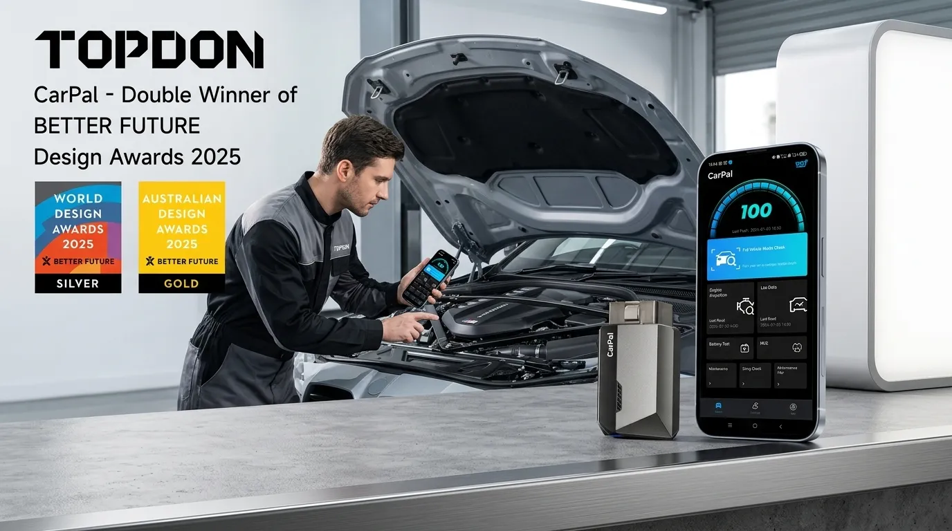 Wireless Bluetooth OBD2 scanner in use