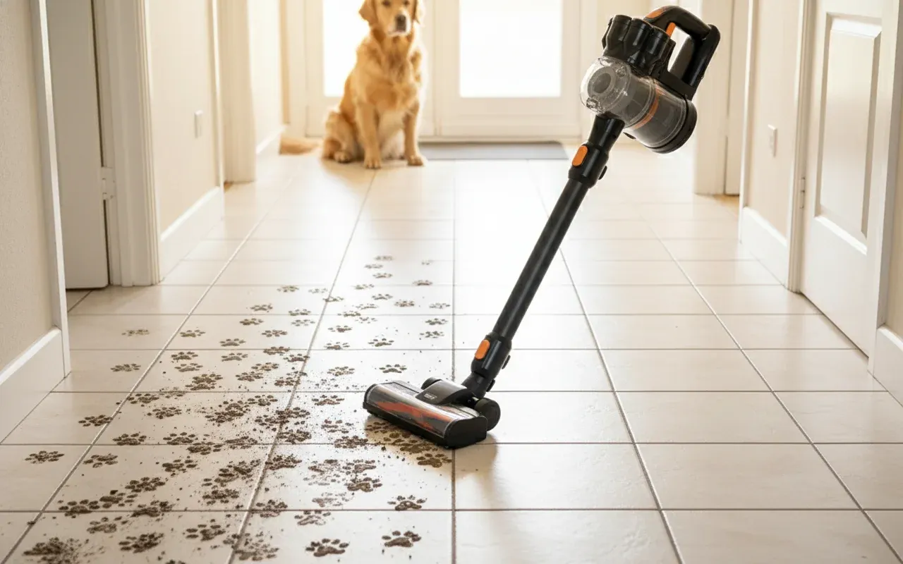 Lifestyle scene demonstrating proper use of a Dewalt laser level