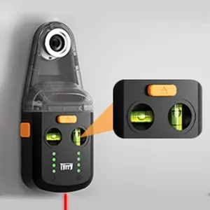 Lifestyle image of a person using a laser level for a DIY project