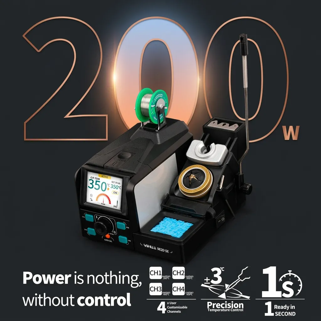 Cost-benefit analysis infographic for Yihua soldering stations