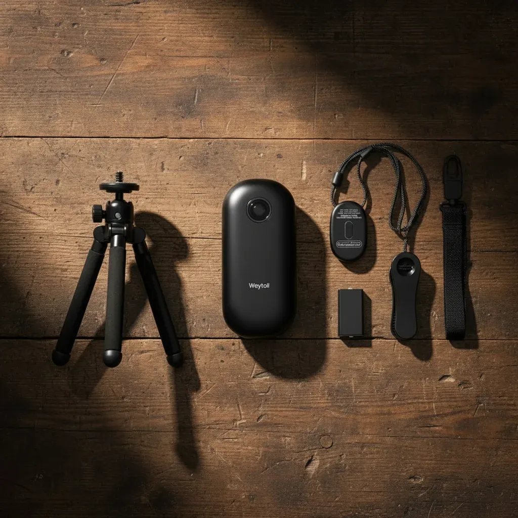 Different form factors of spy cameras and small surveillance devices in a home environment